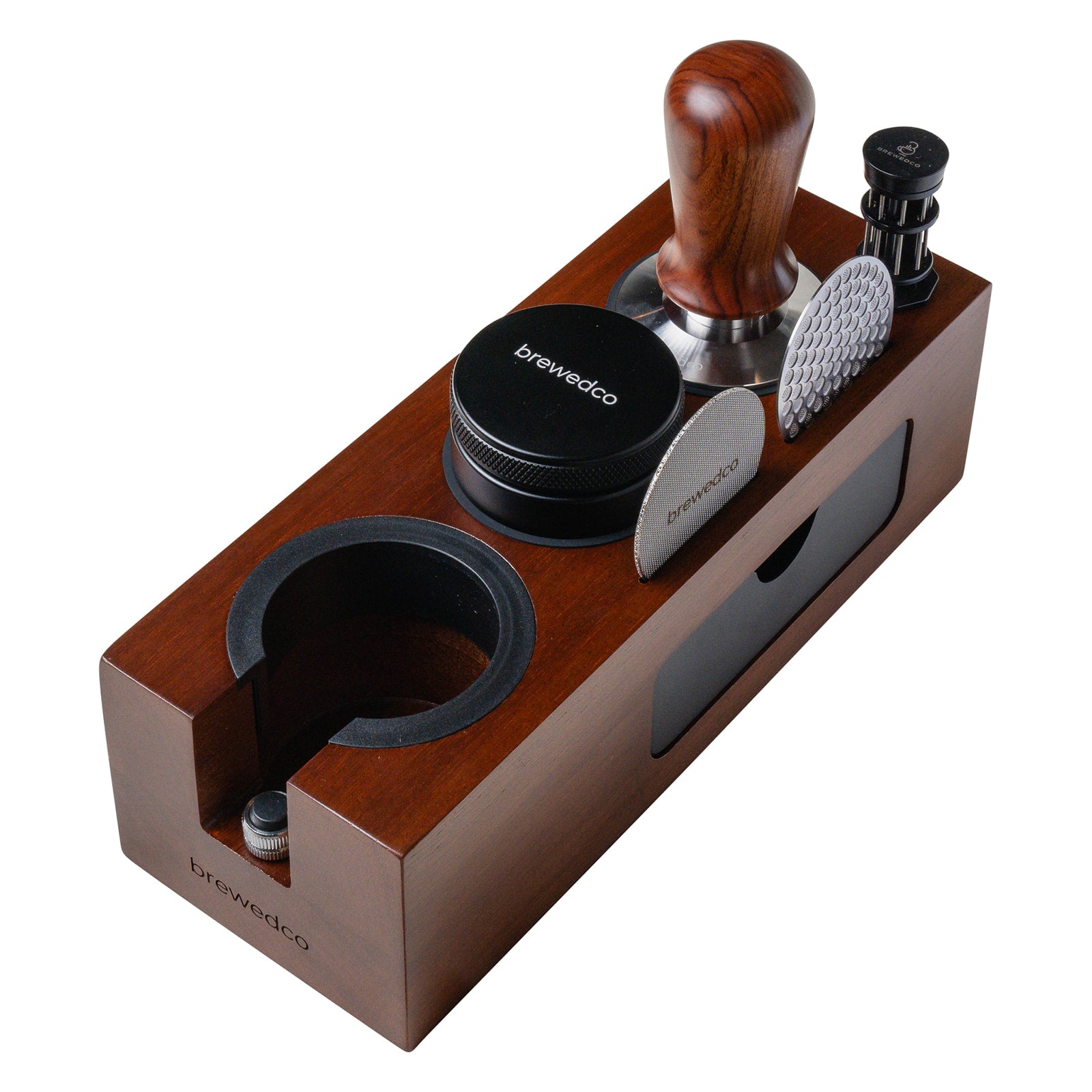 Coffee Tamping Station with Coffee Tamper, Tamper and Bottomless Portafilter
