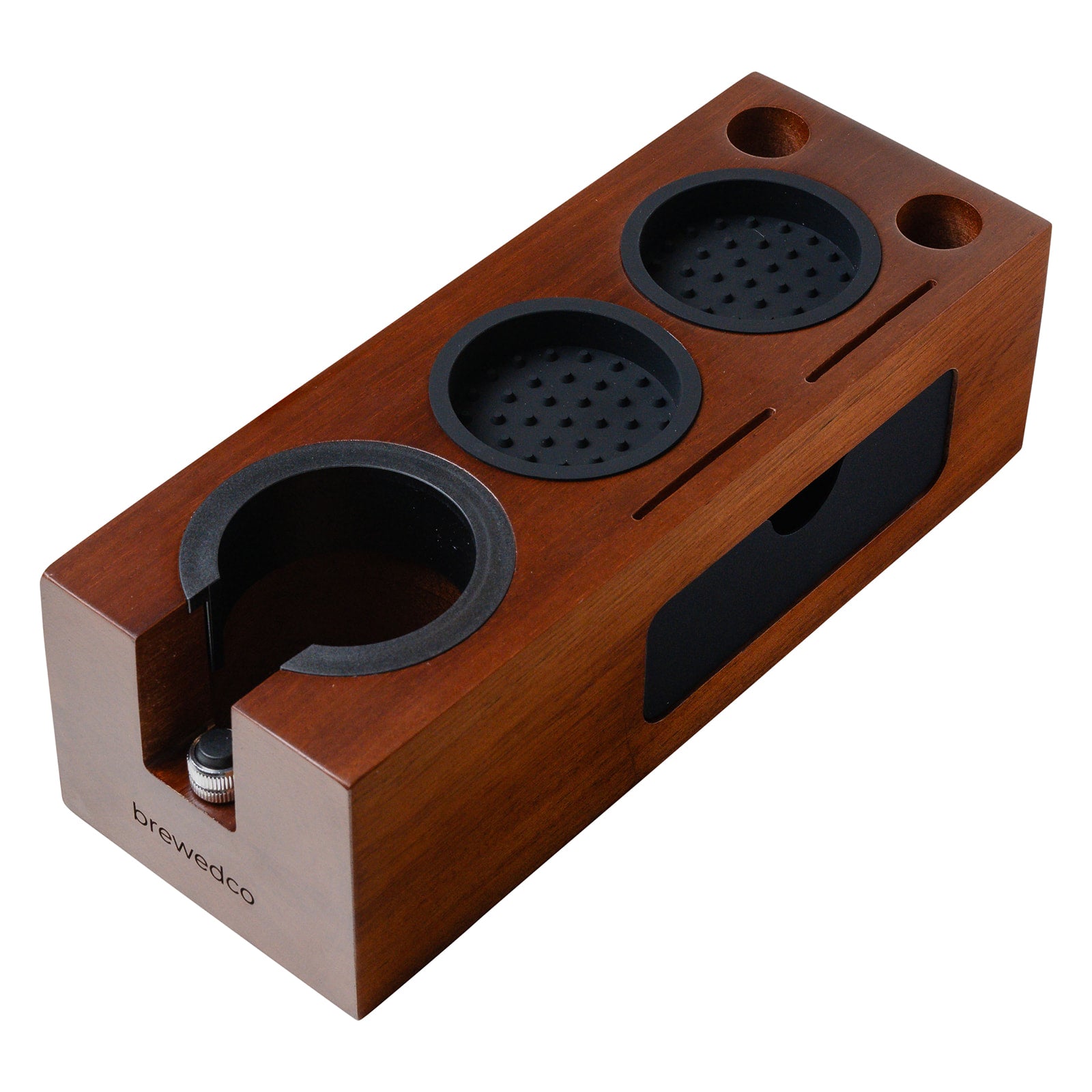 Tamping Station with Coffee Tamper, Self Leveling Tamper, Bottomless Portafilter