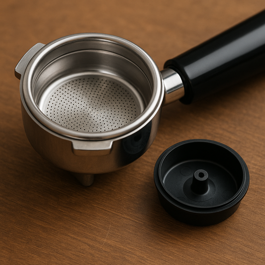 Should you remove the plastic insert inside a portafilter?